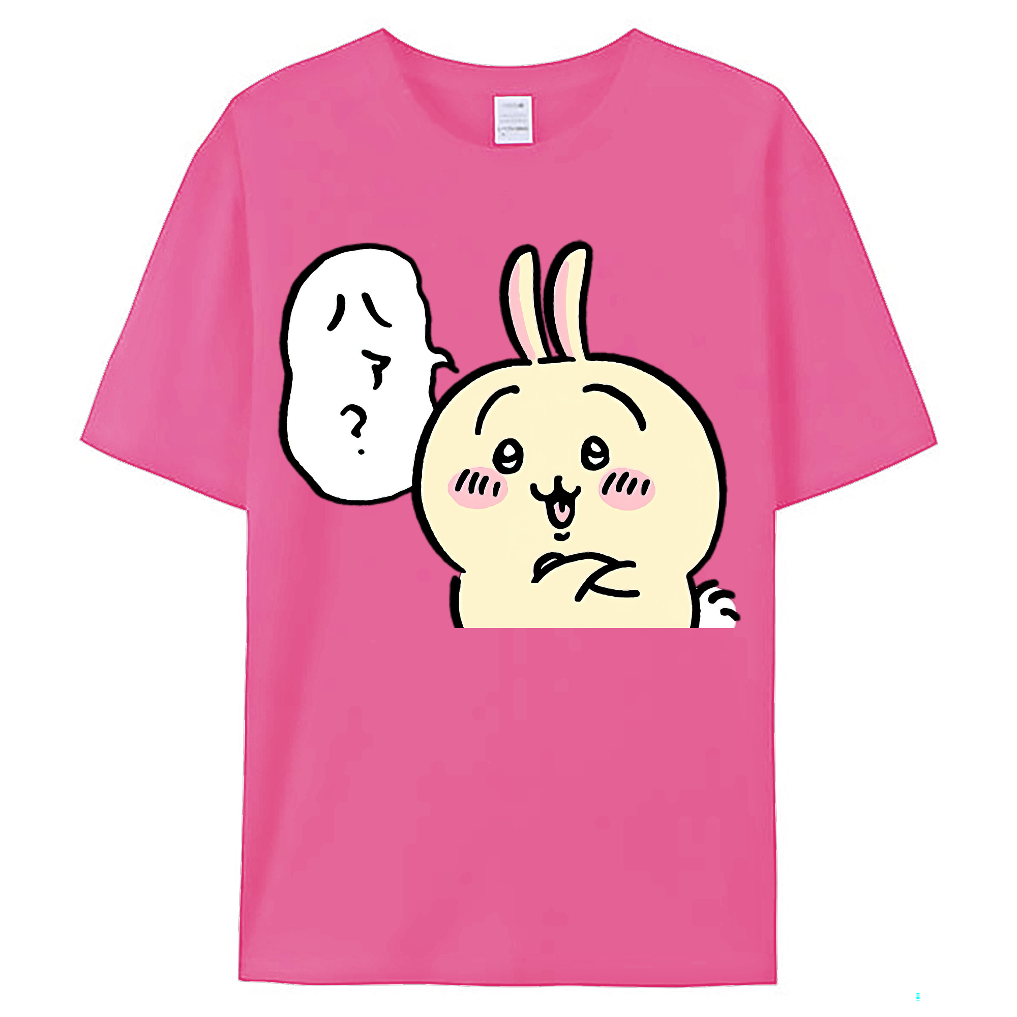 （画像用） ちいかわ うさぎ Chii-kawa usagi レディースカジュアルプリントTシャツ（綿100％）